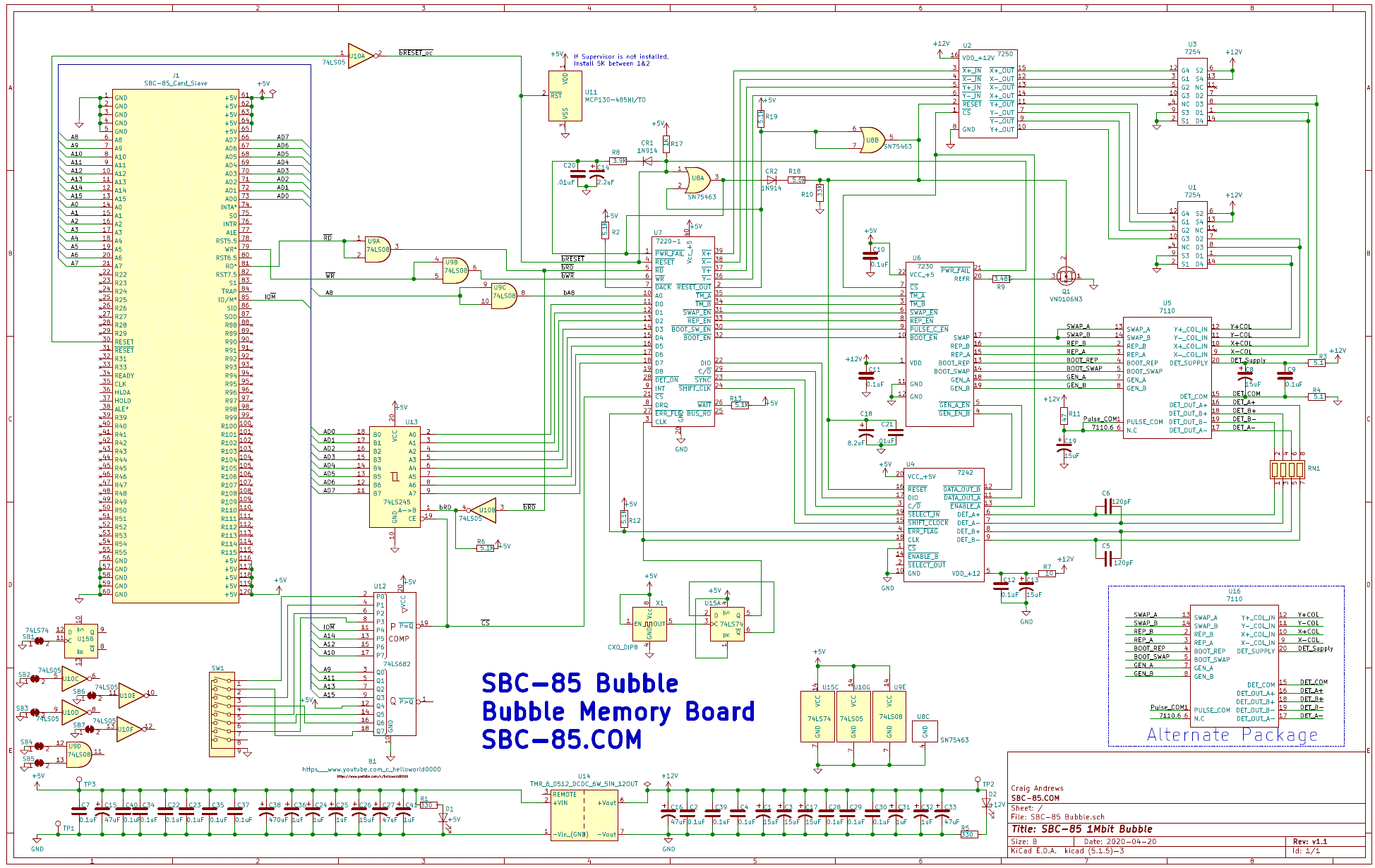 1Mbit Magnetic Bubble Memory Schematic Bits Of The Golden Age