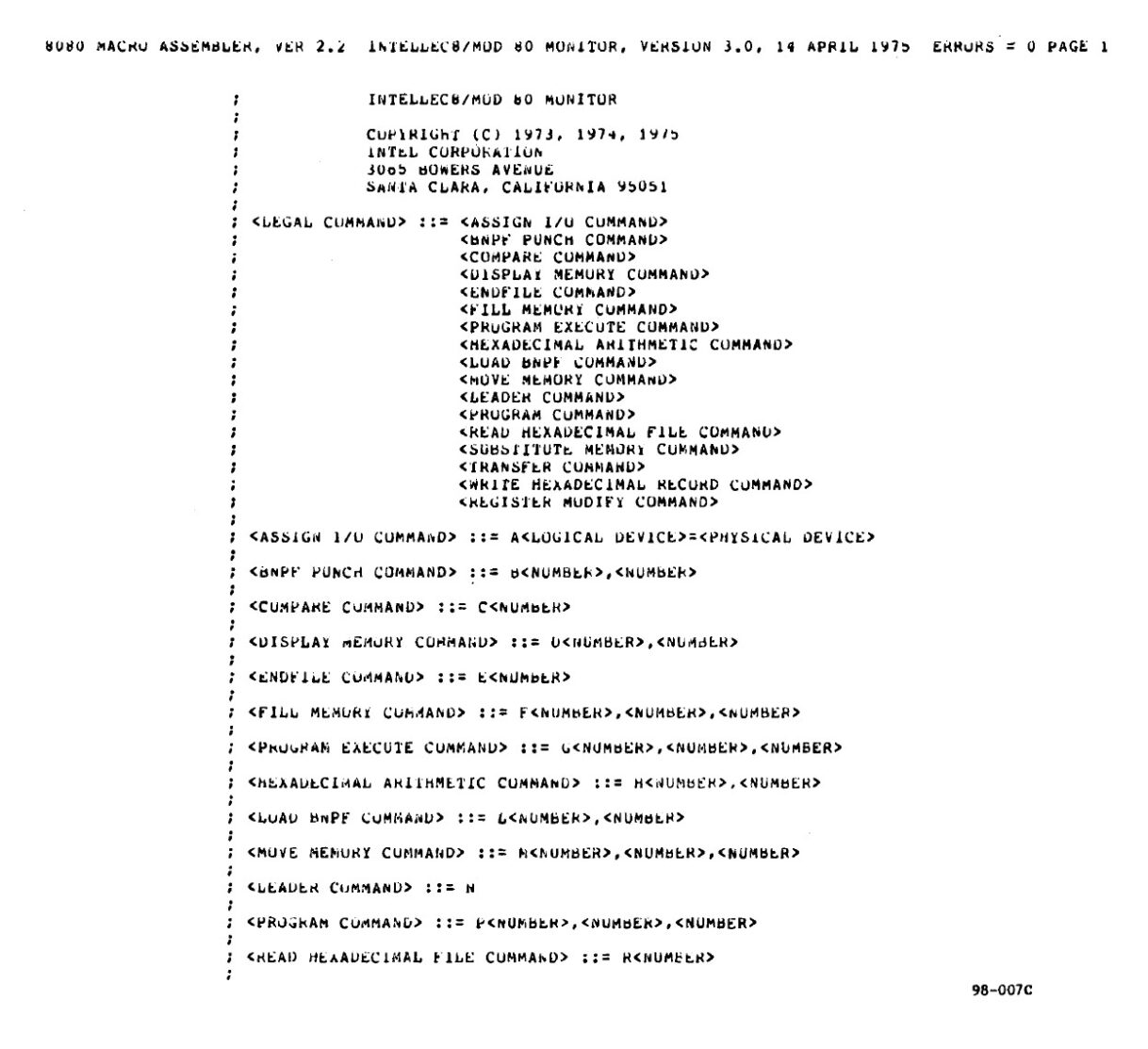 Intel Intellec 8/80 Documentation » Bits Of The Golden Age