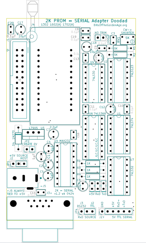2K PROM to Serial Adapter Documentation » Bits Of The Golden Age