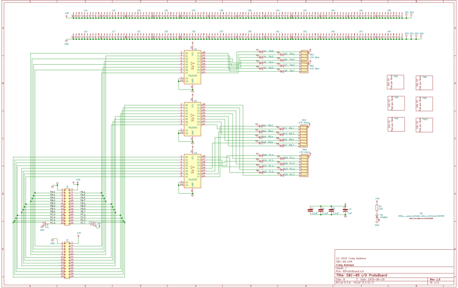 Port I/O Prototyping Board v1.0 Schematic