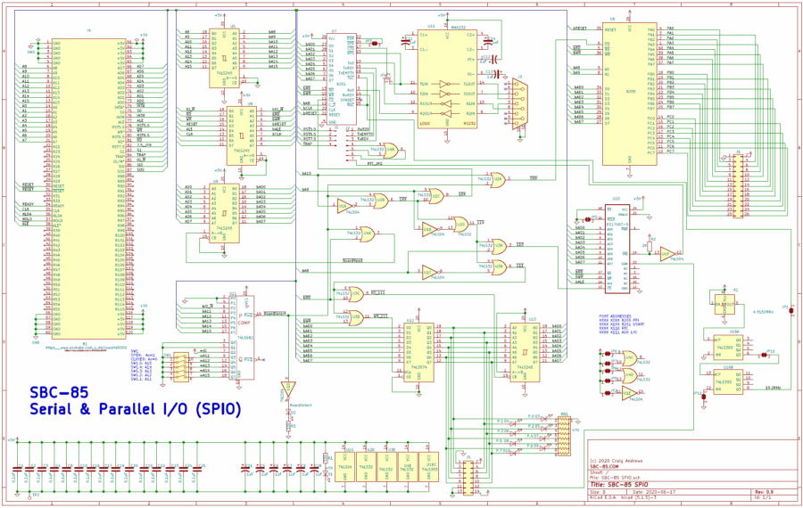 SPIO (Serial - Parallel I/O) Schematic